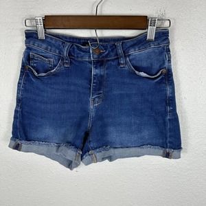 Judy Blue Jean Shorts Size Small Cuffed Hem Denim 4” Inseam Casual Stretchy